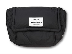 Mads Nørgaard sort puffer skuldertaske på forfra